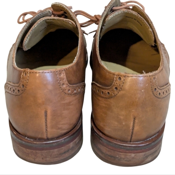 Cole Haan Mens Colton C12845 Distressed Brown Nubuck Wingtip Lace-up Oxfords 8 main image 5